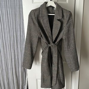 H&M houndstooth coat